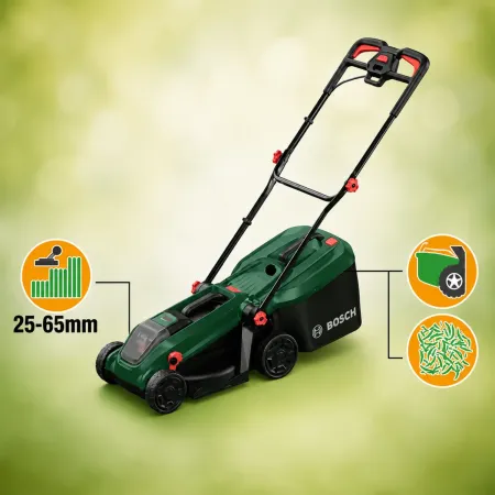 Rasaerba a Batteria Bosch 18V 32 cm con Cestello Raccoglierba 35L