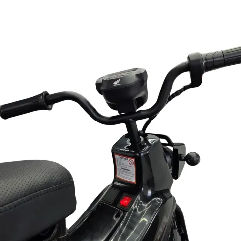 Moto Elettrica per Bambini Honda Cross Cub 110 12V Nero Ruote Laterali