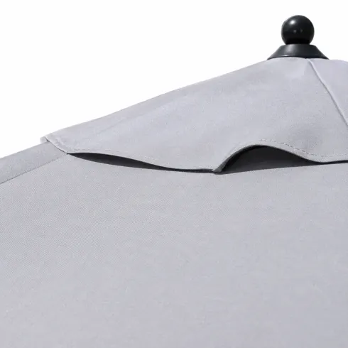 Ombrellone Rettangolare 2x3 mt Grigio Antivento da Tavolo Giardino Palo Centrale