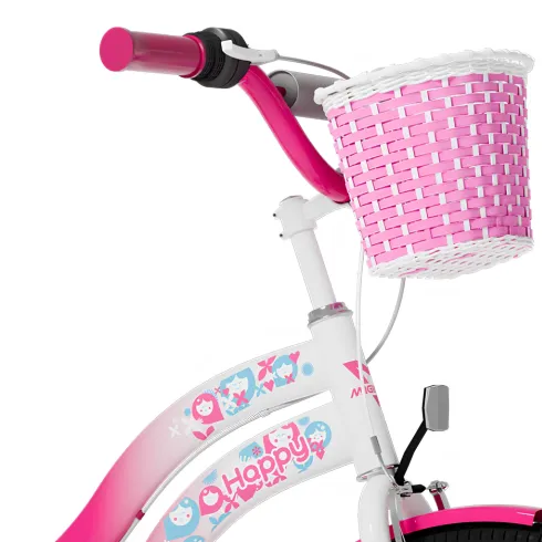 Bicicletta per Bambini Rosa 20" V-Brake Cestino Portapacchi City Bike