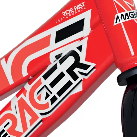 Bicicletta per Bambini 14" Rosso Rotelle Laterali con Freno a Disco
