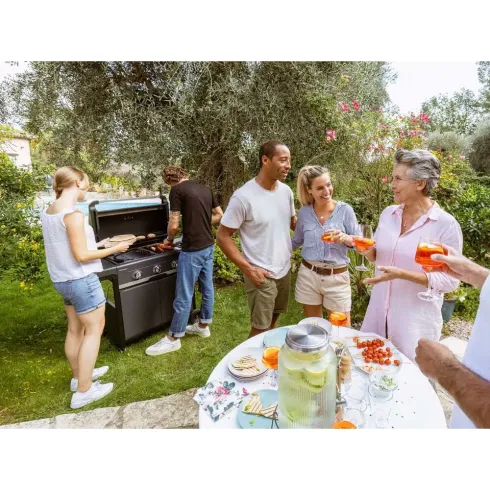 Barbecue a Gas Inox Campignaz 3 Bruciatori Piastra Griglia in Ghisa