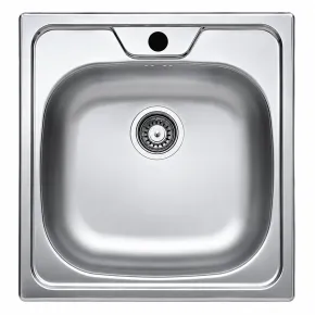 Lavello a Incasso da Cucina 1 Vasca in Acciaio Inox Satinato 48x48 cm
