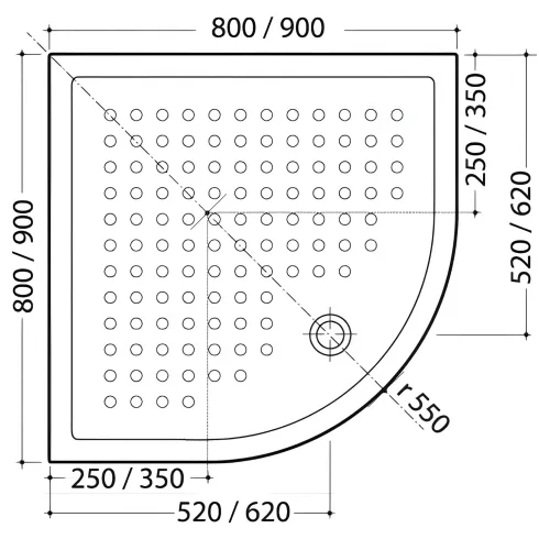 Box Doccia Semicircolare Tondo a Soffietto Angolo 70 75 80 90 in PVC Cabina | BricoShop24