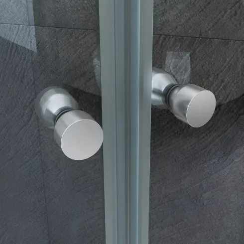 Box Doccia Tondo 80x80 90x90 8 mm 2 ante Battente Semi Circolare Vetro Cristallo