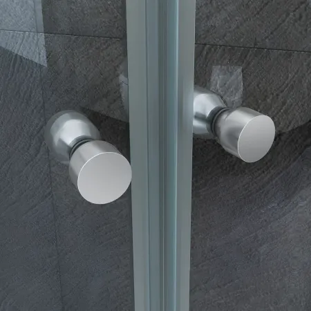 Box Doccia Tondo 80x80 90x90 8 mm 2 ante Battente Semi Circolare Vetro Cristallo