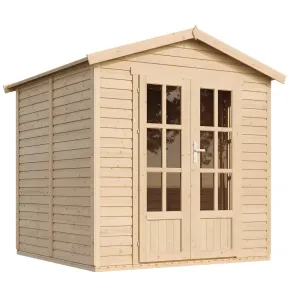 Casetta da Giardino in Legno 2x2 m 4 m2 con Pavimento e Tegole Rosso