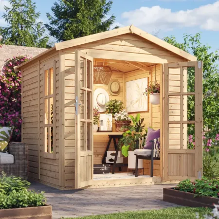 Casetta da Giardino in Legno 2x2 m 4 m2 con Pavimento e Tegole Verde
