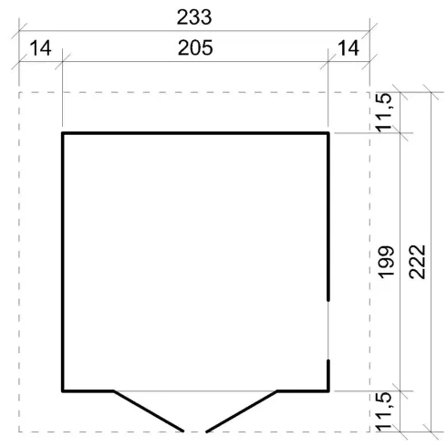 Casetta da Giardino in Legno 2x2 m 4 m2 con Pavimento e Tegole Grigio