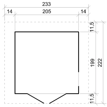 Casetta da Giardino in Legno 2x2 m 4 m2 con Pavimento e Tegole Grigio