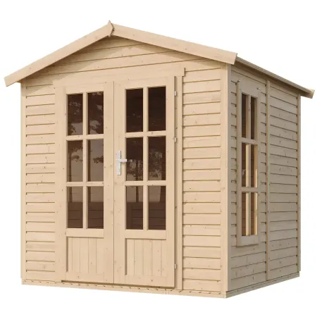 Casetta da Giardino in Legno 2x2 m 4 m2 con Pavimento e Tegole Nero