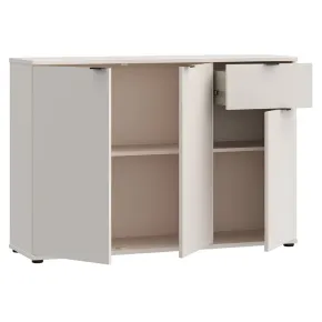 Madia 3 Ante 1 Cassetto Credenza Salvaspazio Beige Cashmere Soggiorno 2