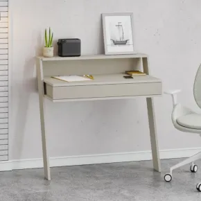 Scrivania da Parete con Cassetto Beige Cashmere Salvaspazio per Studio 2