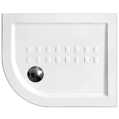 Piatto Doccia 70x90 5.5 cm Bianco Angolare in Ceramica Semicircolare Piletta 90 | BricoShop24