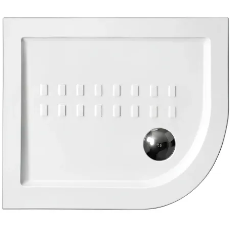 Piatto Doccia 70x90 5.5 cm Bianco Angolare in Ceramica Semicircolare Piletta 90 | BricoShop24