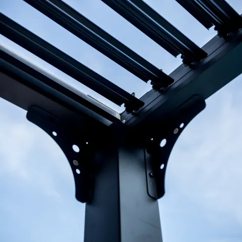 Pergola Bioclimatica con 4 Pannelli Frangivista 360x300 cm Alluminio