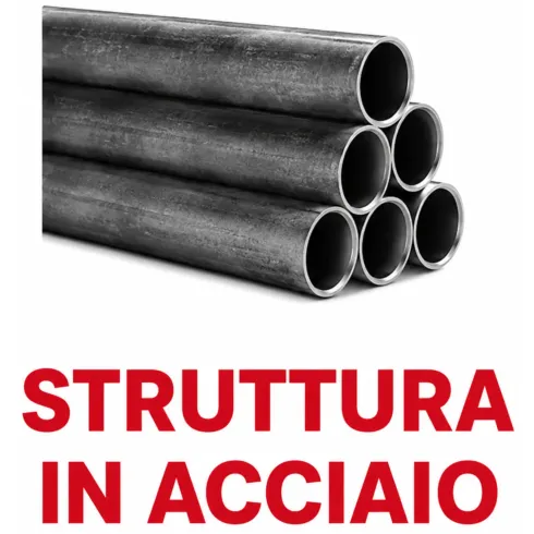 Recinto per Animali in Acciaio Zincato 2x3 m Pollaio con Telo 6 m2