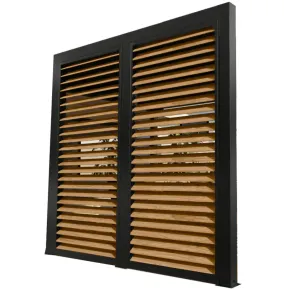 Veneziane 2 Pannelli Effetto Legno per Pergola Bioclimatica Lato 3 m 2