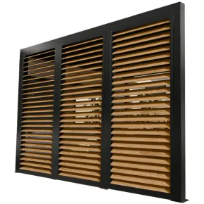3 Veneziane in Alluminio Effetto Legno Pergola Bioclimatica Lato 3,6 m 2