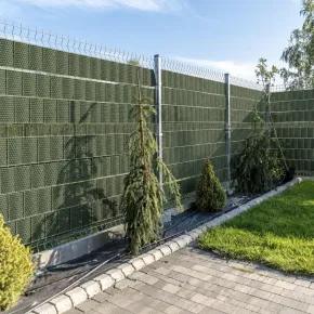 Frangivista in Rattan Artificiale Rotolo Verde 19x204 cm per Esterno 2