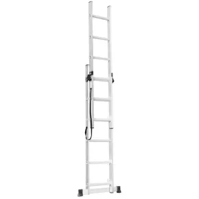 Scala Trasformabile 6+6 Gradini in Alluminio Pieghevole Altezza 2,7m 2