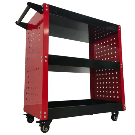 Carrello Portautensili Preforato 3 Ripiani Portata 100 kg 75x35x72 cm