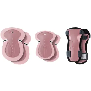 Set Protezioni per Bambini Gomiti Ginocchia Polsi Rosa Pastello XXS