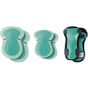 Protezioni Bambini XS Gomiti Ginocchia Polsi Verde Bici Monopattino
