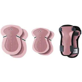Set Protezioni Bambini XS Gomiti Ginocchia Polsi Rosa Monopattino