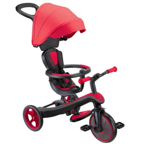 Triciclo Evolutivo 4 in 1 Maniglia Regolabile Balance Bike Rosso