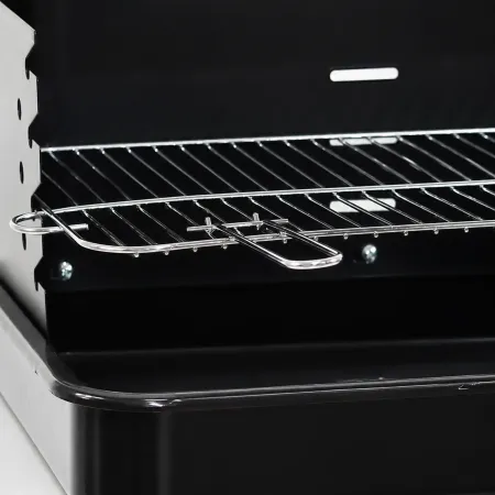 Barbecue a Carbonella da Giardino con Griglia Regolabile Paravento