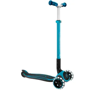 Monopattino per Bambini a 3 Ruote Celeste Regolabile con Luci LED 2