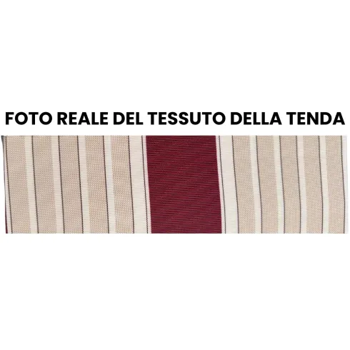 Tenda da Sole a Caduta 300x250 Riga Rossa con Bracci Senza Cassone