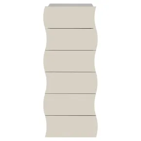 Cassettiera 6 Cassetti in Legno Beige Cachemire per Camera Ingresso 2