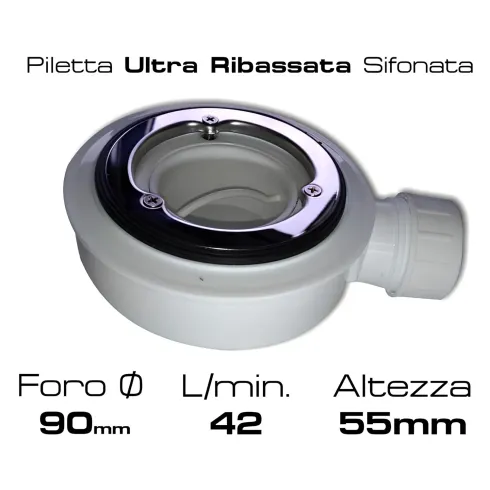 Piatto Doccia Bianco Ardesia Slim Effetto Pietra Filo Pavimento in Marmo Resina