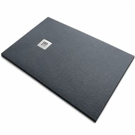 Piatto Doccia Nero Effetto Pietra Solidstone Tagliabile 70 80 90 100 120 140