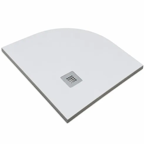 Piatto Doccia 80x80 90x90 Slim Semicircolare Effetto Pietra Angolare con Piletta