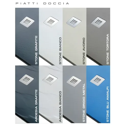 Piatto Doccia Rettangolare 70 80 90 100 120 Effetto Pietra Ultra Slim Avorio