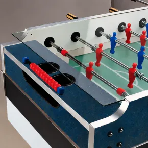 Calcio Balilla Biliardino da Esterno Aste Rientranti Vetro Temperato 2