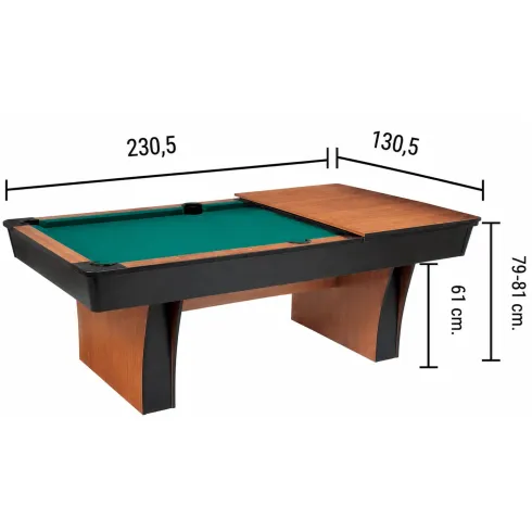 Biliardo Tavolo da Interno Piano in Ardesia Campo Gioco 200x100 cm