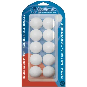 Set 10 Palline per Calciobalilla Standard Bianco in Polipropilene 2