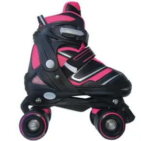 Pattini Bambini 2 in 1 M 34-37 Trasformabili a Rotelle in Linea Fucsia 2