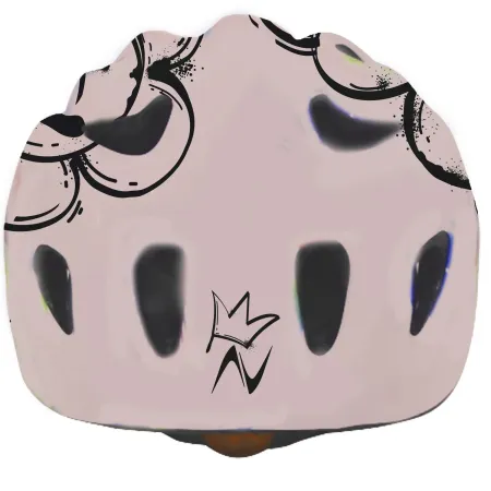 Casco Bambini per Bicicletta Rosa S 52/55 con Regolazione a Manopola