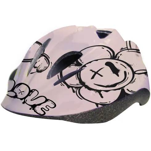 Casco Bambini per Bicicletta Rosa S 52/55 con Regolazione a Manopola
