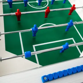 Biliardino Gioco da Esterno Calciobalilla Impermeabile Bianco Giardino 2