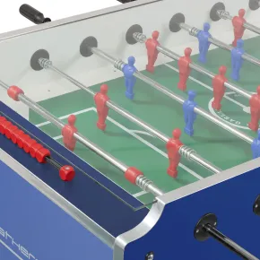 Calciobalilla Blu con Vetro Superiore Biliardino Impermeabile da Esterno 2