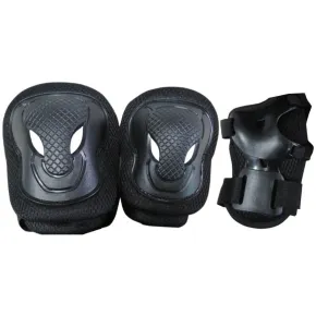 Protezioni Imbottite Adulti Nero Ginocchia Gomiti Polsi Bicicletta