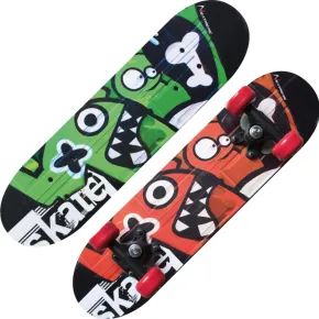 Skateboard Bambini 60x15cm con Cuscinetti ABEC1 Ruote PVC Mostri