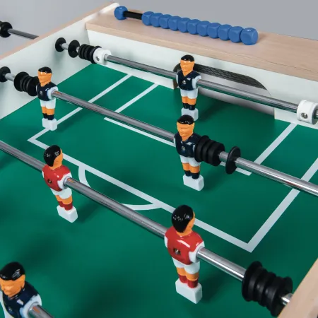 Calciobalilla Acero con Gambe Pieghevoli Salvaspazio da Interno