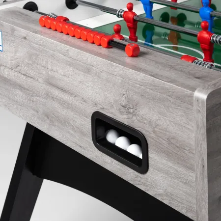 Calciobalilla Rovere Grigio Biliardino Gioco per Famiglia da Interno